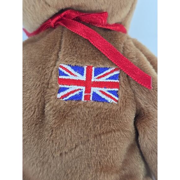 1997 Ty Beanie Baby "Britannia" Retired British Flag Brown Bear BB30 - Picture 2 of 5